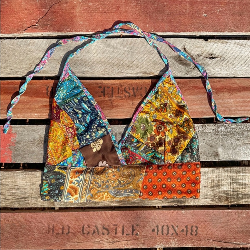 Euc Gardenbelle Shop Patch Work Patchwork Halter … - image 5